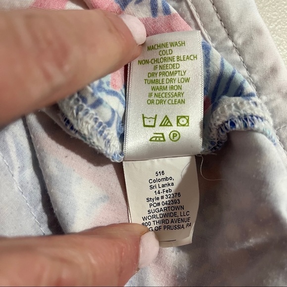 Lilly Pulitzer She She Shells Callahan Shorts Size 2 Starfish Shells Blue Red - Picture 9 of 9